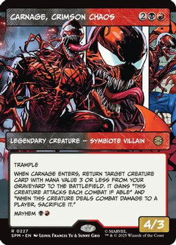 Carnage, Crimson Chaos (Borderless) (SPM-227) - Marvel's Spider-Man Foil