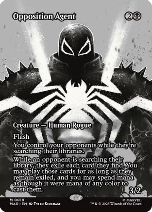 Opposition Agent (Borderless) (MAR-019) - Marvel Eternal-Legal Foil