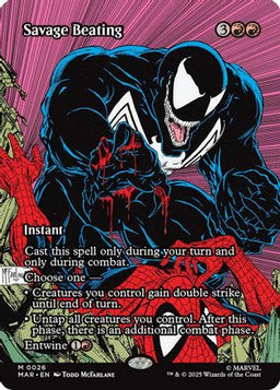 Savage Beating (Borderless) (MAR-026) - Marvel Eternal-Legal