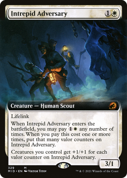 Intrepid Adversary (Extended Art) (MID-329) - Innistrad: Midnight Hunt: (Extended Art)