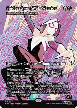 Spider-Gwen, Web-Warrior - Najeela, the Blade-Blossom (Borderless) (MAR-024) - Marvel Eternal-Legal