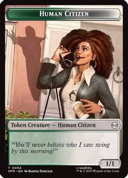 Human Citizen // Treasure Double-Sided Token (SPM-4 // 7) - Marvel's Spider-Man