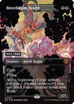 Bitterbloom Bearer (Borderless) (Serial Numbered) (ECL-352) - Lorwyn Eclipsed Foil