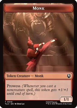 Monk // Food (0021) Double-Sided Token (TLA-10 // 21) - Avatar: The Last Airbender Foil