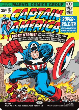 Captain America, Super-Soldier (Borderless) (MSH-387) - Marvel Super Heroes Foil