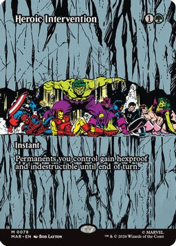 Heroic Intervention (0078) (Borderless) (MAR-078) - Marvel Universe Eternal-Legal Foil
