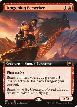 Dragonkin Berserker (Extended Art) (KHM-357) - Kaldheim: (Extended Art) Foil