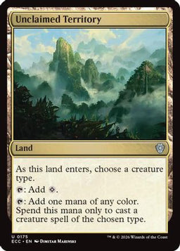 Unclaimed Territory (ECC-175) - Commander: Lorwyn Eclipsed