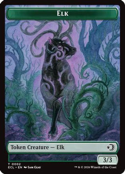 Elk // Mutavault Double-Sided Token (ECL-2 // 11) - Lorwyn Eclipsed Foil