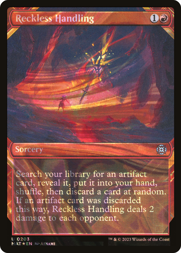 Reckless Handling (Halo Foil) (MAT-203) - March of the Machine: The Aftermath: (Showcase) Foil
