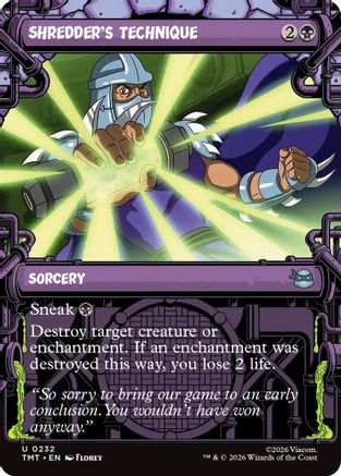 Shredder's Technique (Showcase) (TMT-232) - Teenage Mutant Ninja Turtles Foil