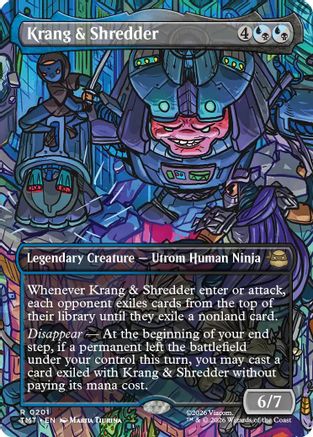 Krang & Shredder (Borderless) (TMT-201) - Teenage Mutant Ninja Turtles