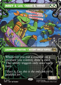 Mikey & Leo, Chaos & Order (Showcase) (TMT-247) - Teenage Mutant Ninja Turtles Foil