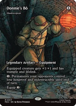 Donnie's Bo - Shadowspear (Borderless) (PZA-017) - Teenage Mutant Ninja Turtles Eternal-Legal Foil