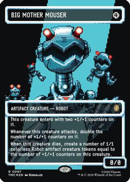 Big Mother Mouser (Borderless) (Surge Foil) (TMC-097) - Commander: Teenage Mutant Ninja Turtles Foil