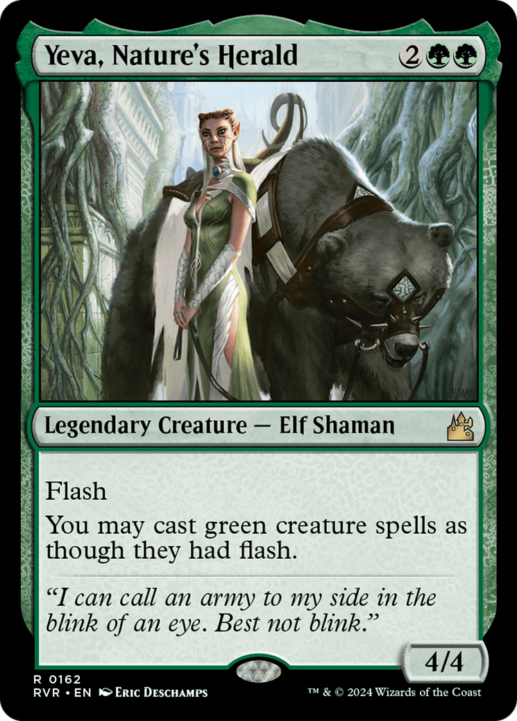Yeva, Nature's Herald (RVR-162) - Ravnica Remastered Foil