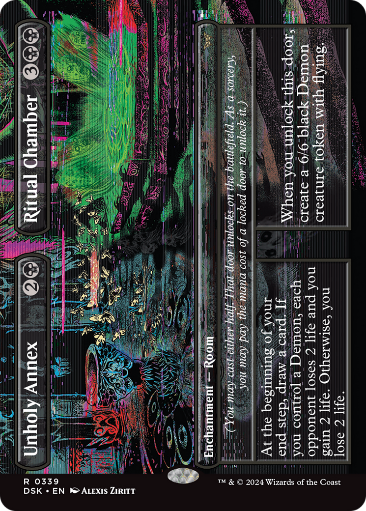 Unholy Annex // Ritual Chamber (Borderless) (DSK-339) - Duskmourn: House of Horror Foil
