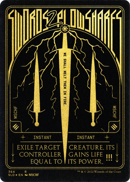 Swords to Plowshares (Foil Etched) (Gold) (SLD-364) - Secret Lair Drop Foil