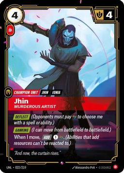Jhin - Murderous Artist (022/219) - Unleashed Foil