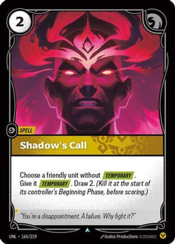 Shadow's Call (165/219) - Unleashed Foil