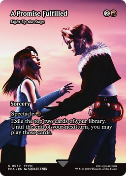 A Promise Fulfilled - Light Up the Stage (Showcase) (FCA-039) - FINAL FANTASY: Through the Ages / A Promise Fulfilled (Borderless) Foil