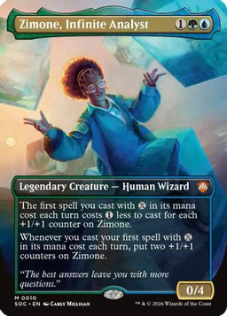 Zimone, Infinite Analyst (Borderless) (SOC-010) - Commander: Secrets of Strixhaven