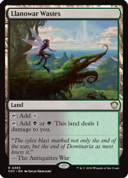 Llanowar Wastes (SOC-383) - Commander: Secrets of Strixhaven