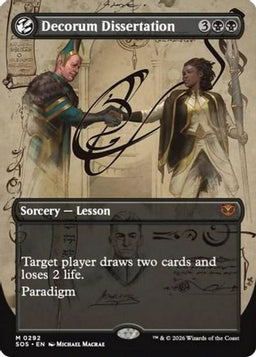 Decorum Dissertation (Borderless) (SOS-292) - Secrets of Strixhaven Foil