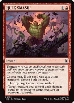 HULK SMASH! (MSH-135) - Marvel Super Heroes Foil