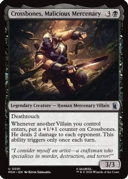 Crossbones, Malicious Mercenary (MSH-091) - Marvel Super Heroes Foil