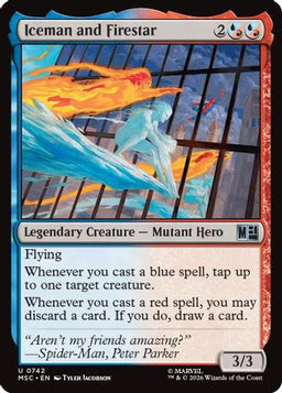 Iceman and Firestar (MSH-742) - Marvel Super Heroes Foil