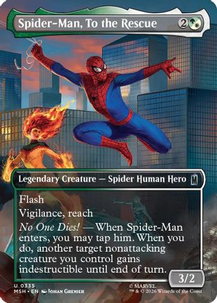 Spider-Man, To the Rescue (MSH-335) - Marvel Super Heroes Foil