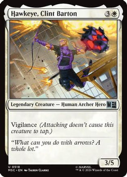 Hawkeye, Clint Barton (0518) (MSC-518) - Commander: Marvel Super Heroes