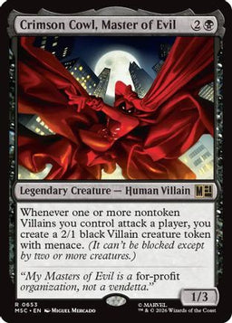 Crimson Cowl, Master of Evil (MSC-653) - Commander: Marvel Super Heroes Foil