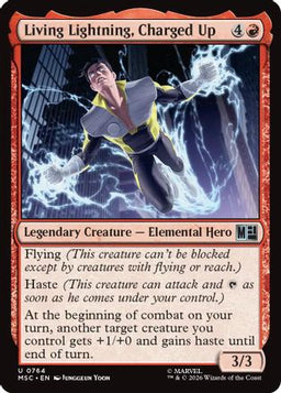 Living Lightning, Charged Up (MSC-764) - Commander: Marvel Super Heroes Foil