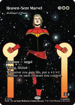 Heaven-Sent Marvel - Archangel of Thune (Borderless) (MAR-041) - Marvel Universe Eternal-Legal Foil