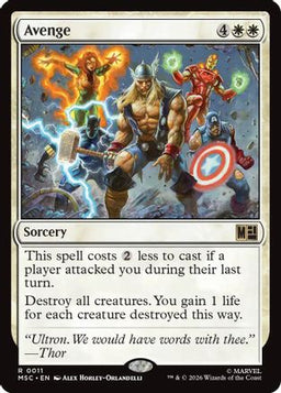 Avenge (Surge Foil) (MSC-011) - Commander: Marvel Super Heroes Foil