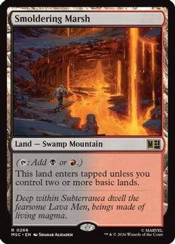 Smoldering Marsh (Surge Foil) (MSC-266) - Commander: Marvel Super Heroes Foil