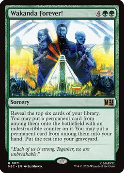 Wakanda Forever! (Surge Foil) (MSC-071) - Commander: Marvel Super Heroes Foil