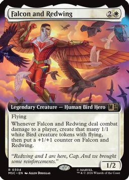 Falcon and Redwing (Extended Art) (MSC-304) - Commander: Marvel Super Heroes Foil