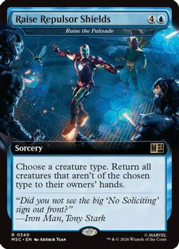 Raise Repulsor Shields - Raise the Palisade (Extended Art) (MSC-340) - Commander: Marvel Super Heroes Foil