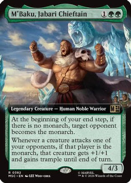 M'Baku, Jabari Chieftain (Extended Art) (MSC-382) - Commander: Marvel Super Heroes