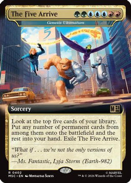 The Five Arrive - Genesis Ultimatum (Extended Art) (MSC-402) - Commander: Marvel Super Heroes Foil