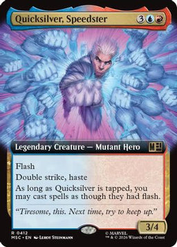 Quicksilver, Speedster (Extended Art) (MSC-412) - Commander: Marvel Super Heroes Foil