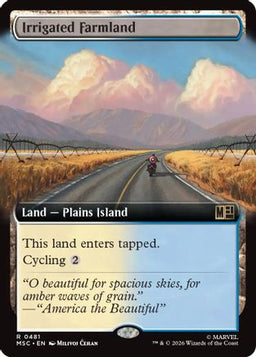 Irrigated Farmland (Extended Art) (MSC-481) - Commander: Marvel Super Heroes