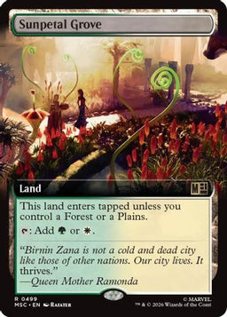 Sunpetal Grove (Extended Art) (MSC-499) - Commander: Marvel Super Heroes Foil