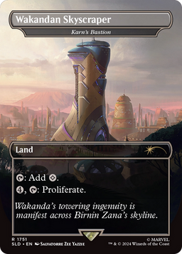 Karn's Bastion (SLD-1751) - Secret Lair Drop / Wakandan Skyscraper (Borderless) Foil