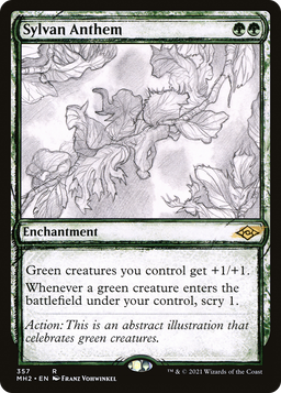 Sylvan Anthem (Showcase) (MH2-357) - Modern Horizons 2: (Showcase)
