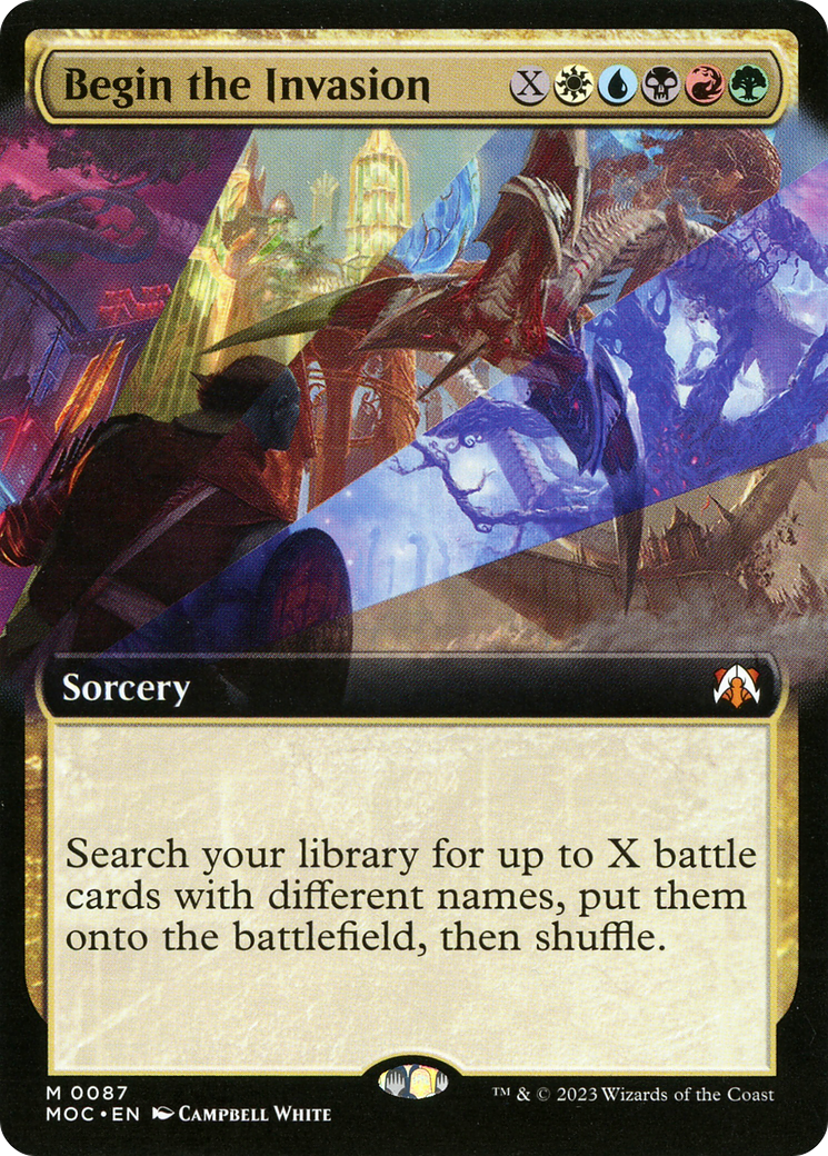 Begin the Invasion (Extended Art) (MOC-087) - March of the Machine Commander: (Extended Art) Foil