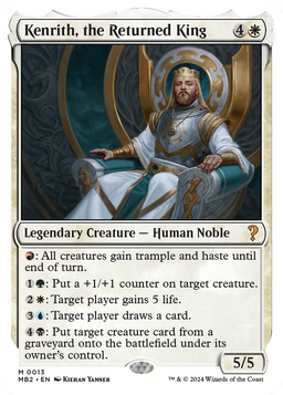 Kenrith, the Returned King (White Border) (MB2-013) - Mystery Booster 2